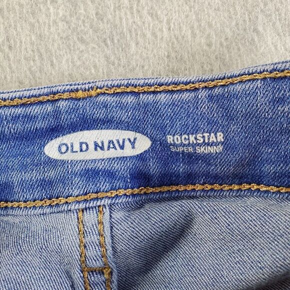 Old Navy Jeans Womens 6 Blue Rockstar Super Skinny Denim - Picture 4 of 8